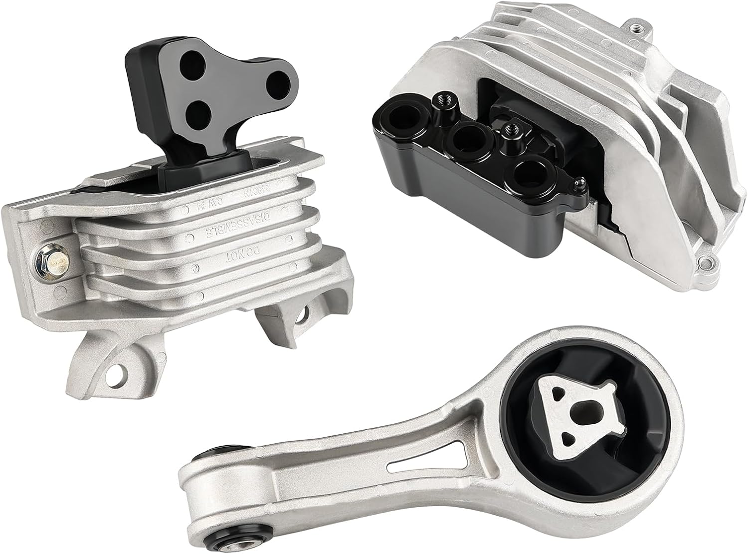 JDMON 3Pcs Engine Motor Mounts Transmission Mount Kit Replacement for 2011-2017 Dodge Journey L4 2.4L Compatible with A5686, A5687, A5754, 05147130AE, 05147129AD, 5147774AC