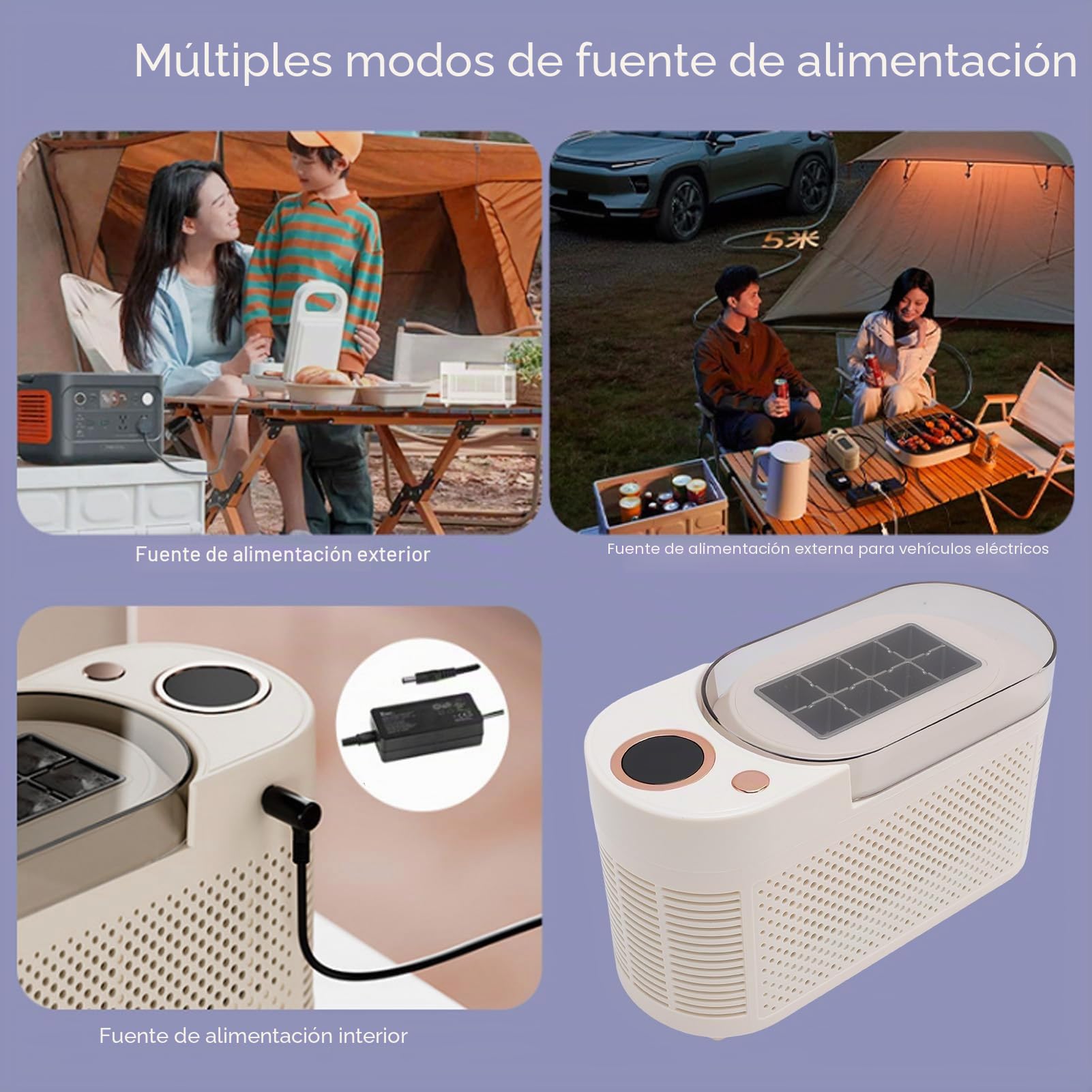 Máquina de Fabricante de Hielo de Encimera, 120 W Máquina de Hielo Automática, 8 Cubos Listos en 15 Minutos, Fabricante de Hielo Portátil para la Oficina de Cocina en casa. (Enchufe de la
