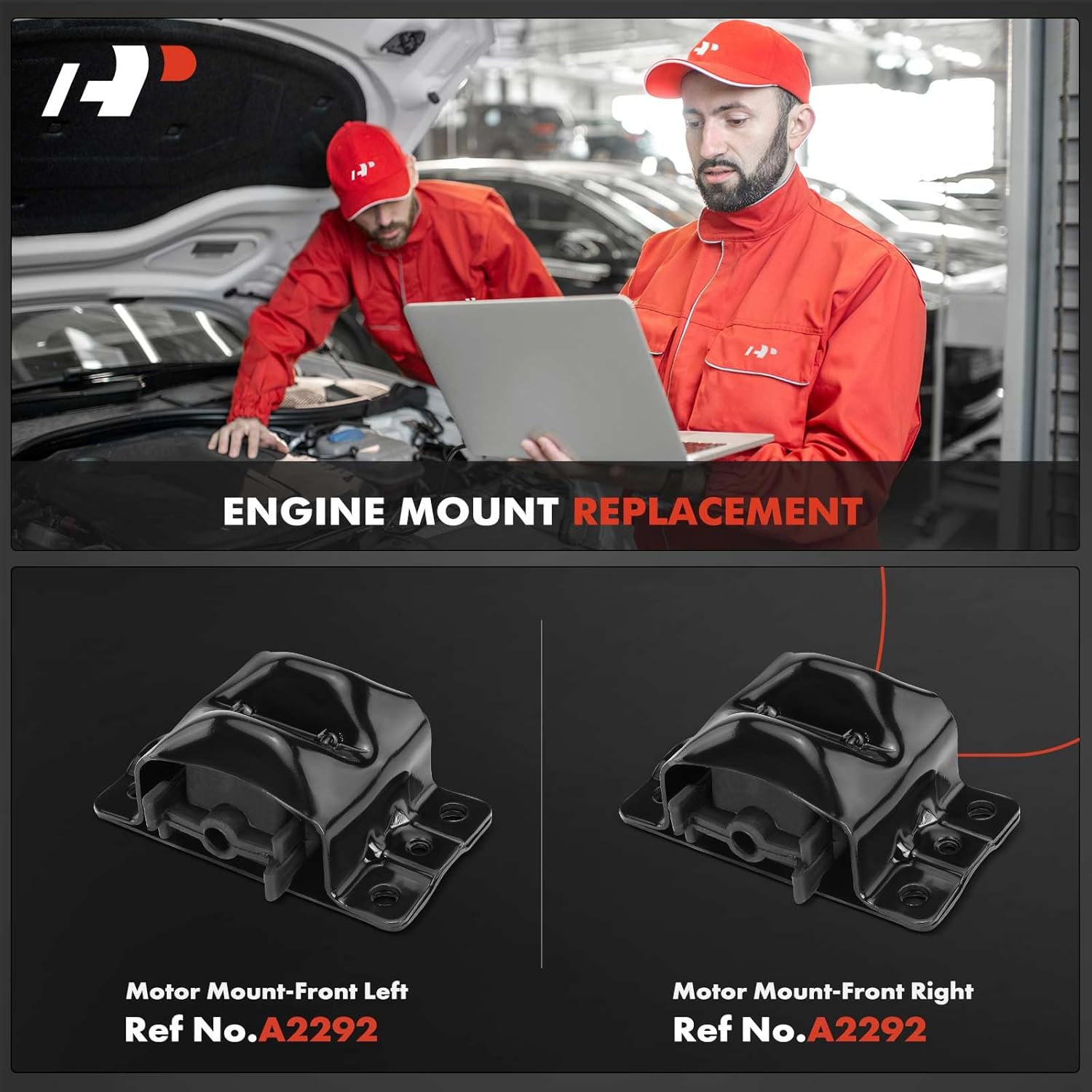 A-Premium 2PCS Front Left Right Engine Motor Mount Set Compatible with Chevrolet Malibu Impala Camaro C10 C20 Suburban Blazer Caprice & GMC C15 C2500 Jimmy K1500 P3500 & Buick & Cadillac & Oldsmobile