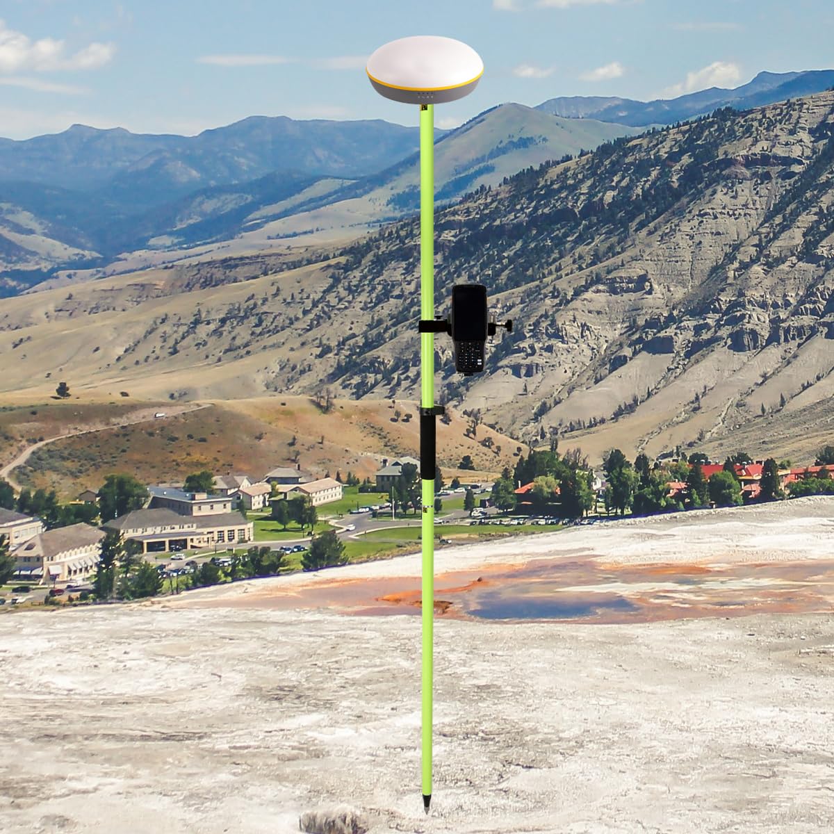Poteau GPS en aluminium, 2 m de prisme