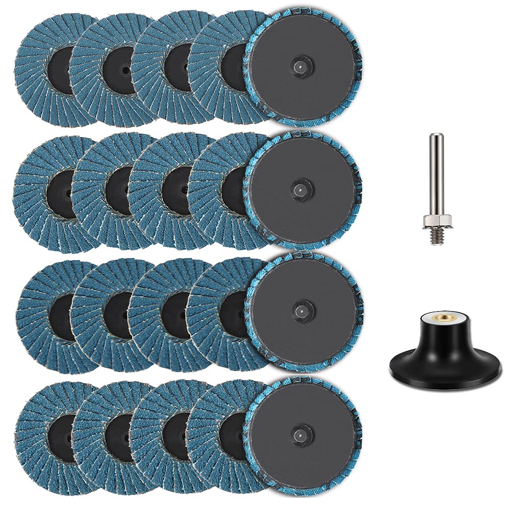 SI FANG 20Pcs 2 inch Quick Change Zirconia Flap Disc Die Grinder