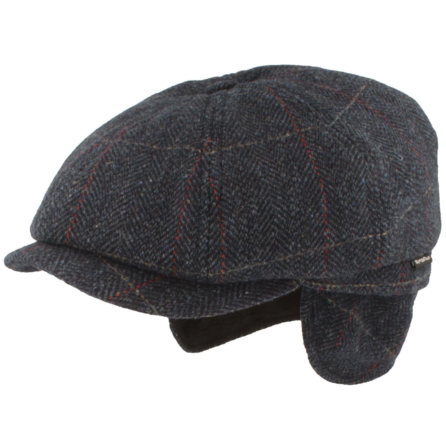 Breiter Gorro de invierno con membrana Sympatex y protección para las orejas plegable, 8 piezas, de lana, 63, azul tendencia, 63