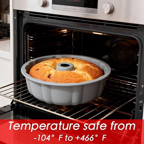 Miniatura 3 de SOV bandeja de silicona para tarta, moldes de silicona para tartas, utencilios de hornear antiadherentes de 25 cm para gelatina, moldes de silicona