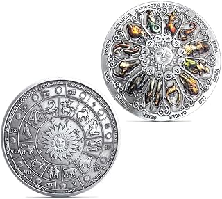 Twelve Constellations Colorful Challenge Coin Lucky Coins