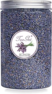 TooGet Culinary Dried Lavender Buds, 100% Raw Highland Grow Lavender Flowers, Ultra Blue Premium Grade Lavender with Food Grade PET Plastic Bottle (4 OZ)