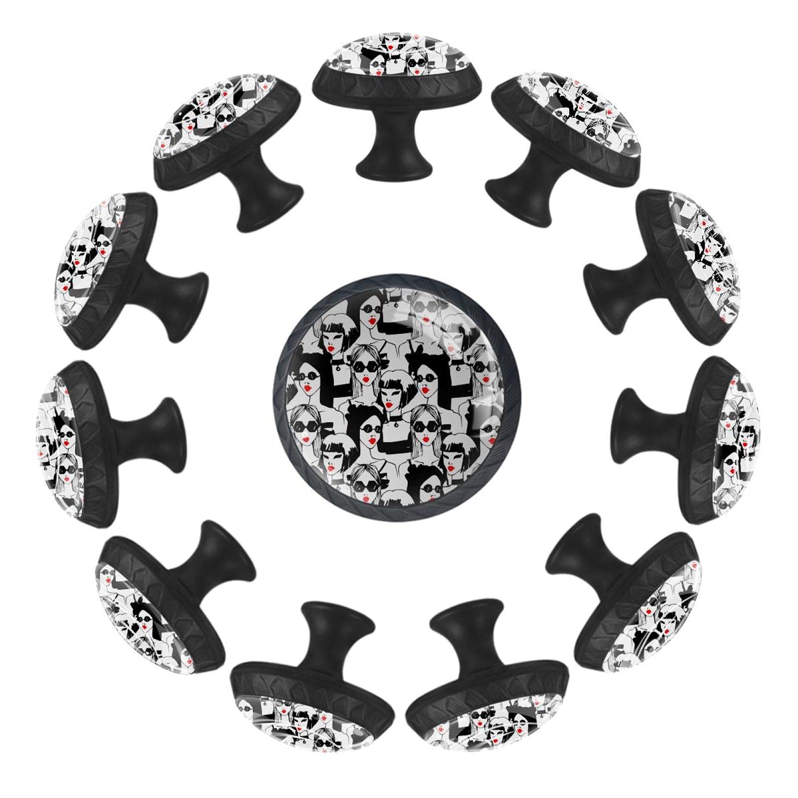 Boutons de tiroir 35 mm ergonomiques en lot de 12 pour commode de crèche