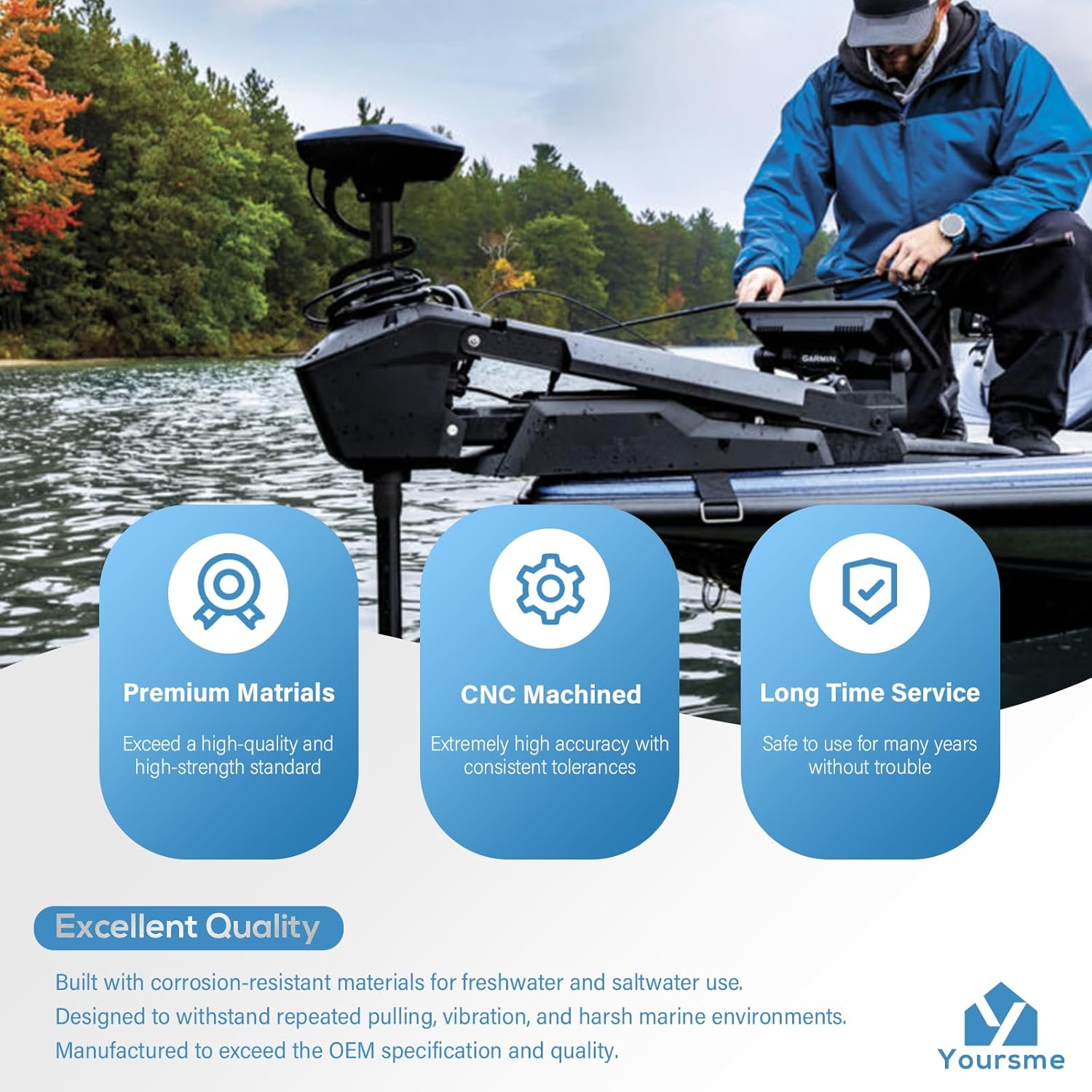 010-12832-30 Trolling Motor Pull Handle & Cable Replacement Kit for Garmin Force Trolling Motor Bow Mount