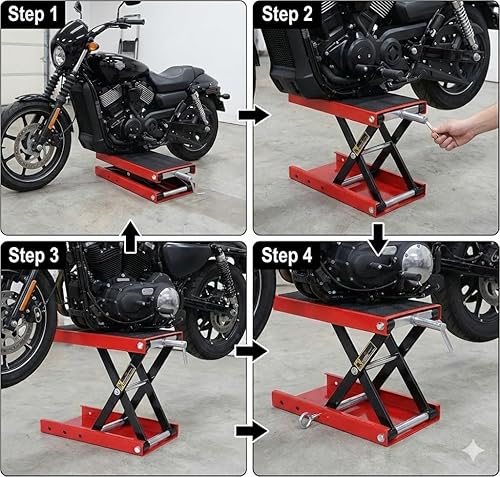 Miniatura 3 de Soporte de manivela de elevación de 1100 libras con barra de seguridad