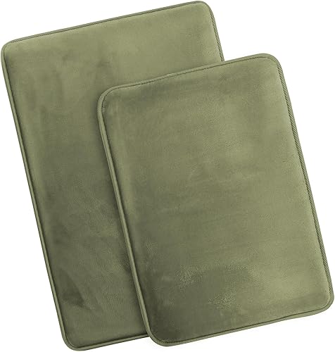 Miniatura 4 de Clara Clark tapete para baño, regadera o tina, de gomaespuma, negro, antiderrapante, Verde salvia, S L