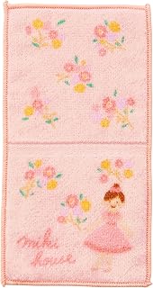 【 ミキハウス 】 ミニタオル ポケットタオル ハーフハンカチ ハンカチ 8cm×16cm 男の子 女の子 ベビー キッズ 子供 幼稚園 保育園 通園 日本製 15-4118-389 ピンク