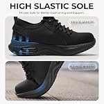 Ulogu Chaussures d'orteil en acier large pour hommes Femmes étanche à l'eau semelle antidérapante sneakers de sécurité confortable poncture proof indestructible