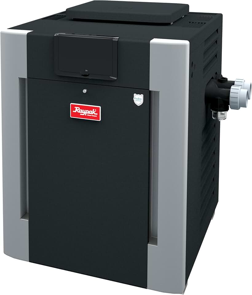 Raypak Digital 266K BTU Propane Gas Pool & Spa Heater - Copper Heat Exchanger - High Altitude #59 3000-5000 ft. Elevation - Atmospheric (009233)