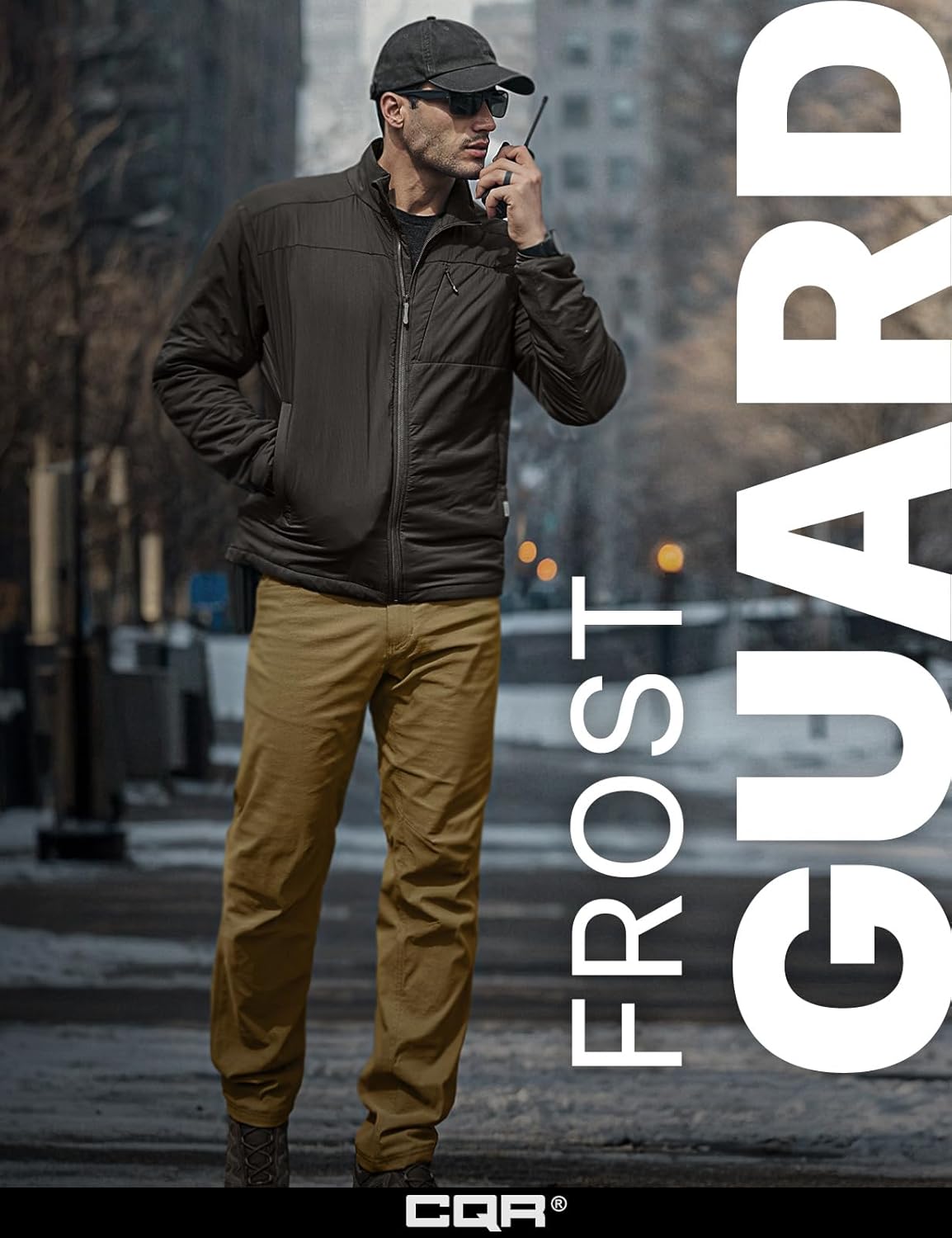 CQR Men's Winter Fleece Lined Pants, Water-Resistant Outdoor Stretch Work Pants, Windproof Casual Pants with Pockets - Image 4