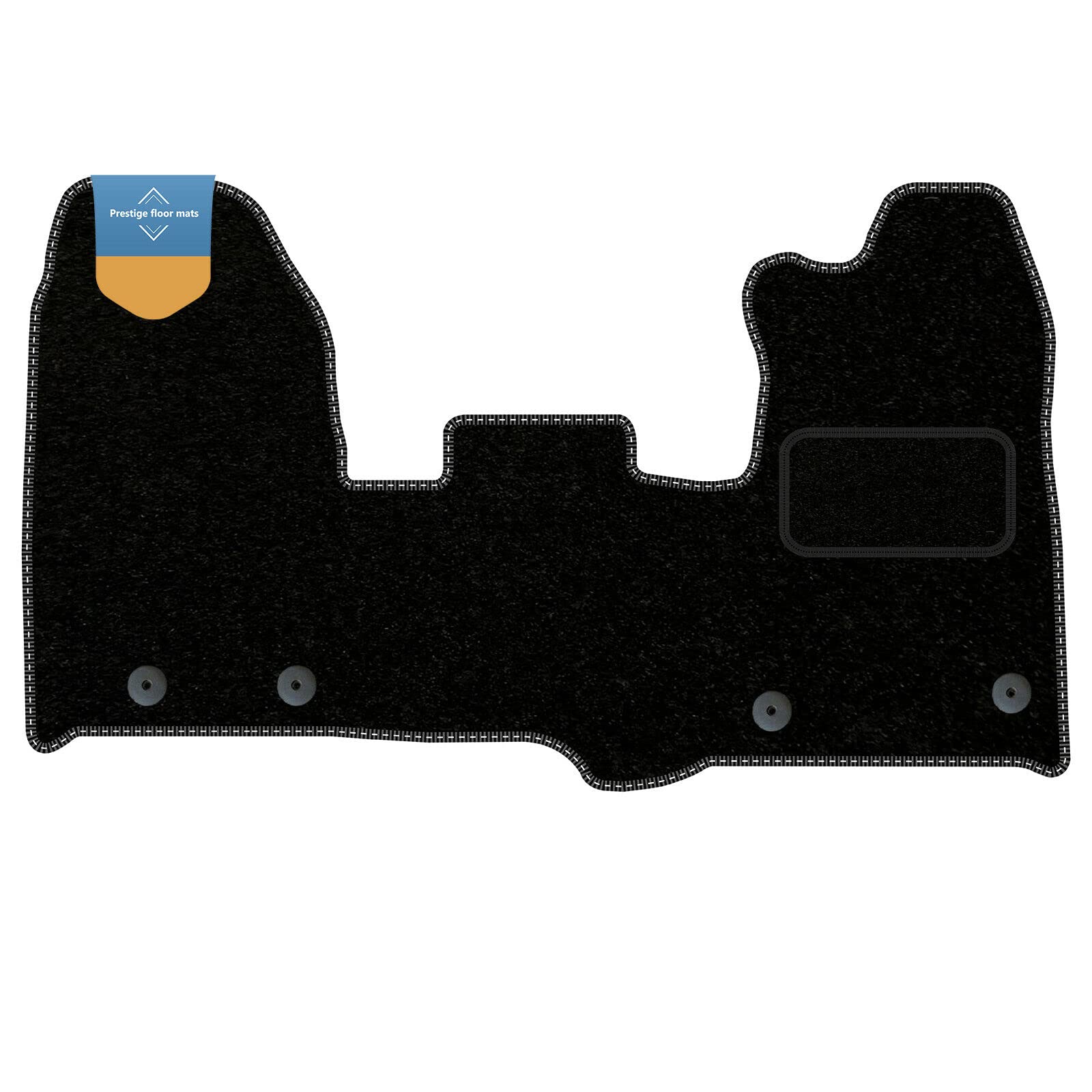Sponsored Ad – Prestige Mats, Fully Tailored Van Floor Mat Fits Ford Transit Custom (2015-2023) -Black Carpet-White Stitch-Anti Slip Mat-Non Slip Van Floor Mat with Black Edging with a White Stitch