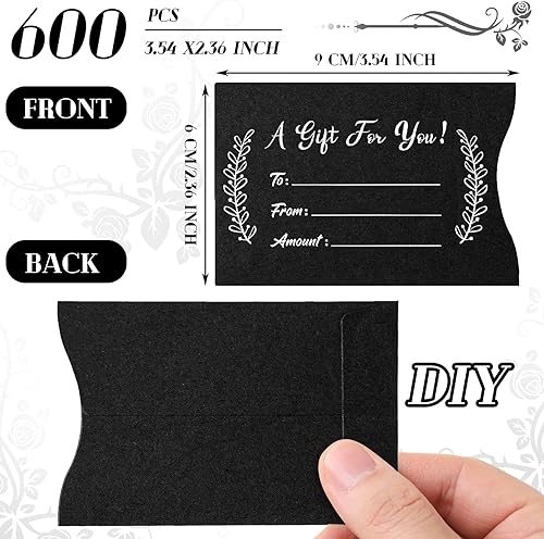 Miniatura 9 de 600 fundas para tarjetas de regalo, tarjetas de agradecimiento para tarjetas de agradecimiento, mini sobres para dinero en efectivo para hotel,