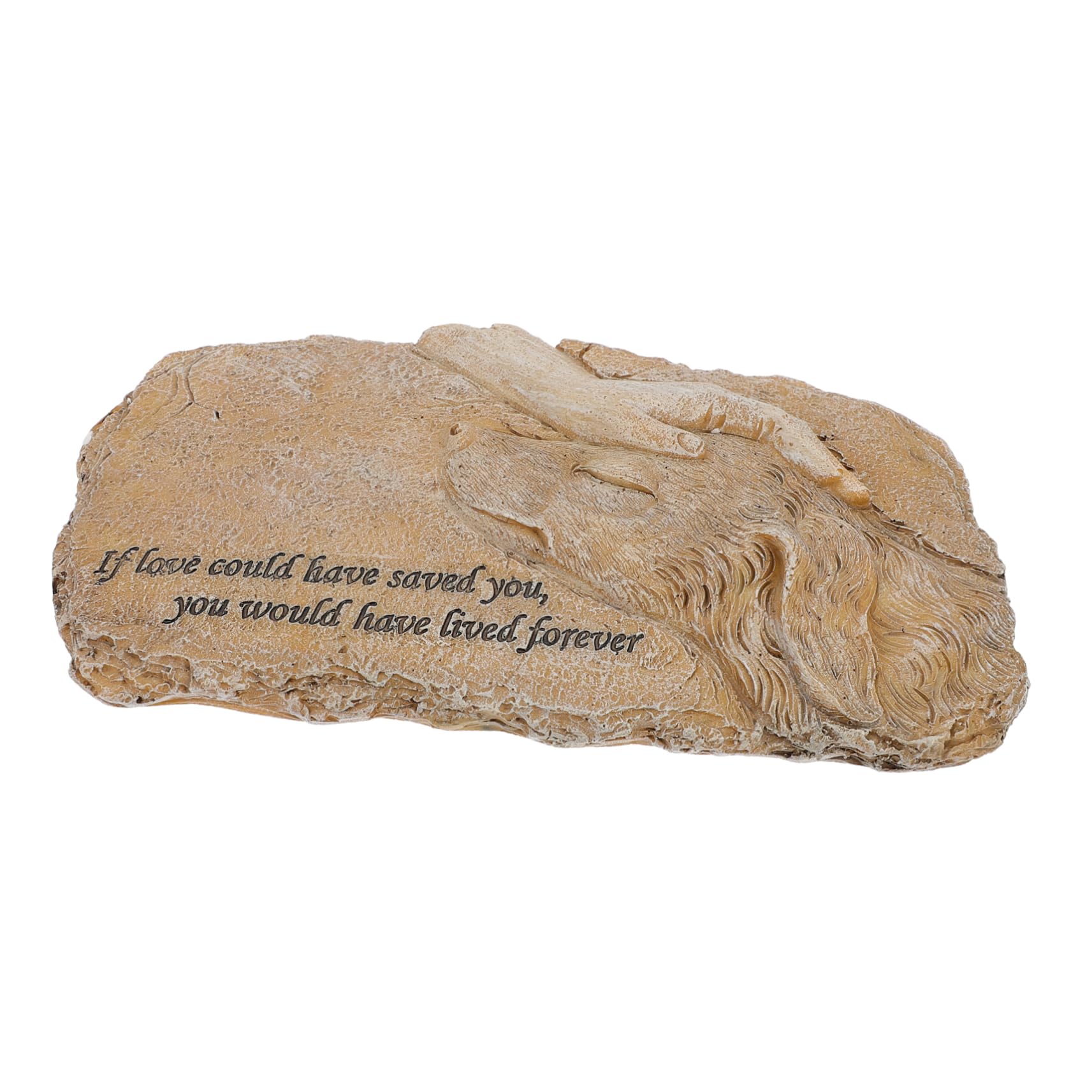 Chien tombe artisanale et statue souvenir pour jardin en résine durable