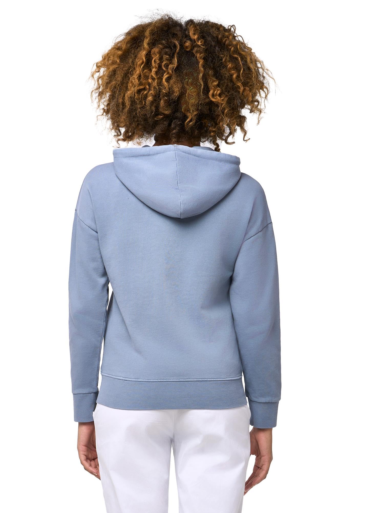 Felpa da Donna con Cappuccio e Zip Leone Blue