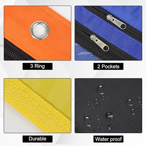 Miniatura 3 de YoeeJob Paquete de 6 bolsas expandibles con cremallera de 1 pulgada con ventana transparente para carpeta de 3 anillas, adecuadas para la escuela y