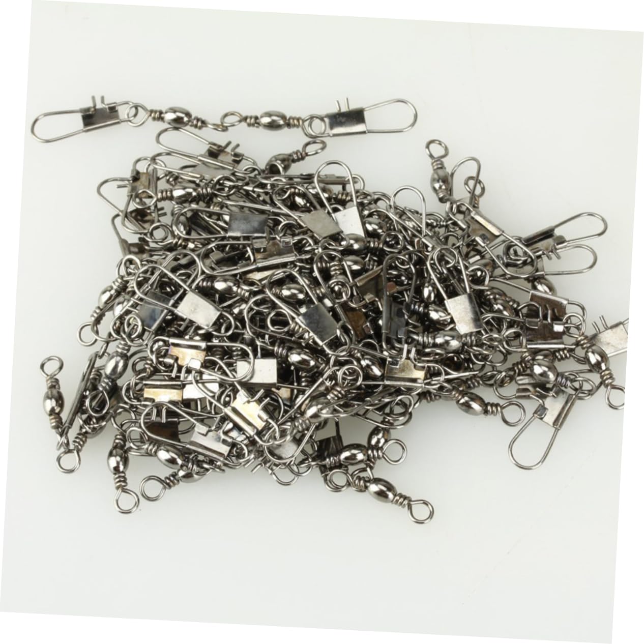Mipcase Anello Di Collegamento Di Pesca Connettore Esca Girevole Cuscinetti Girevoli Da Pesca Girelle Da Connettore a Scatto e Con Paillettes Girella Da