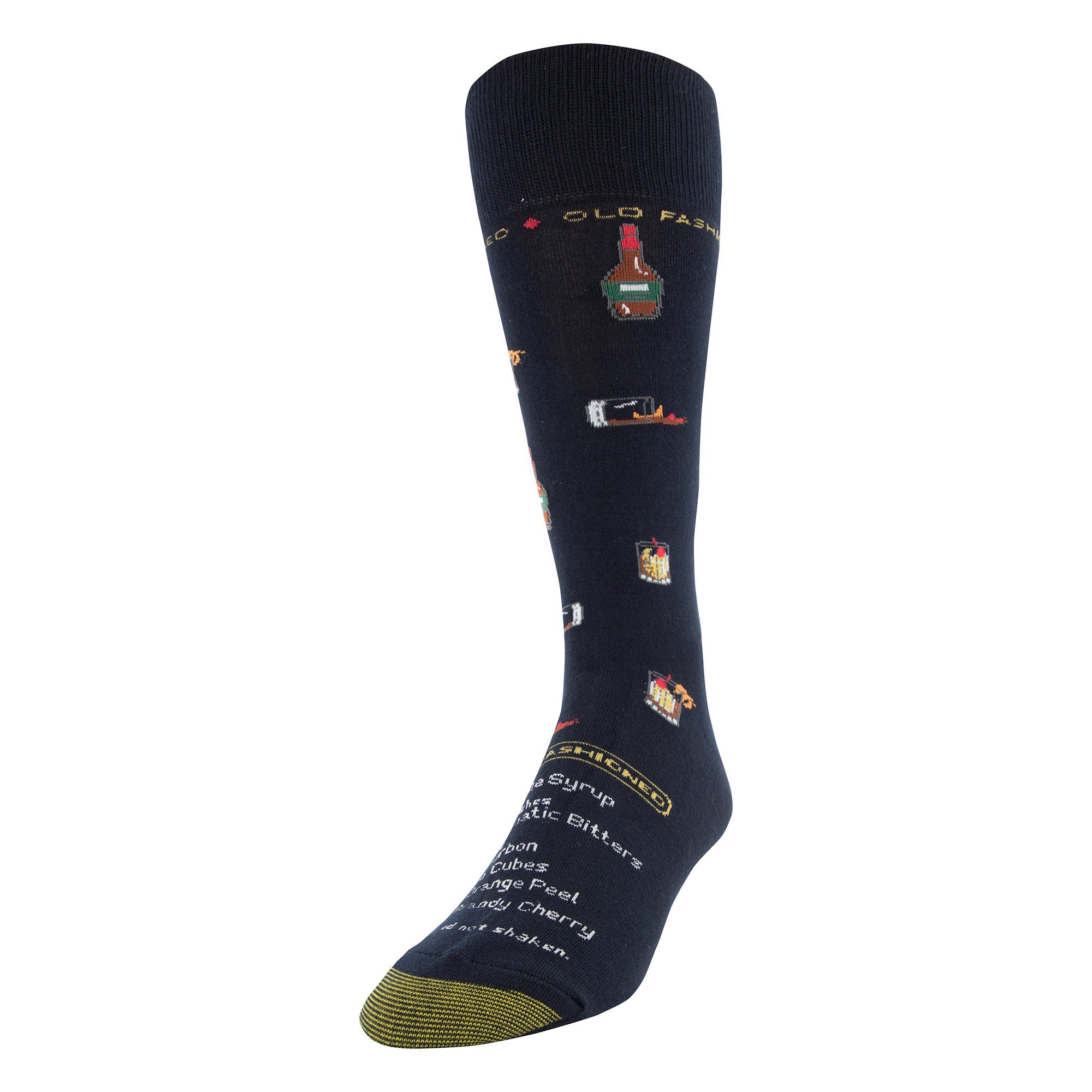 Gold Toe Men's Printed Novelty Graphic Fashion Dress Crew Socks, 1 Pair