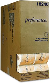 Georgia Pacific Professional 18240 Two-Ply Embossed Bath Tissue, Dispenser Box, 550 Sheets/Roll, 40 Rolls/Carton, White (Pack of 40)