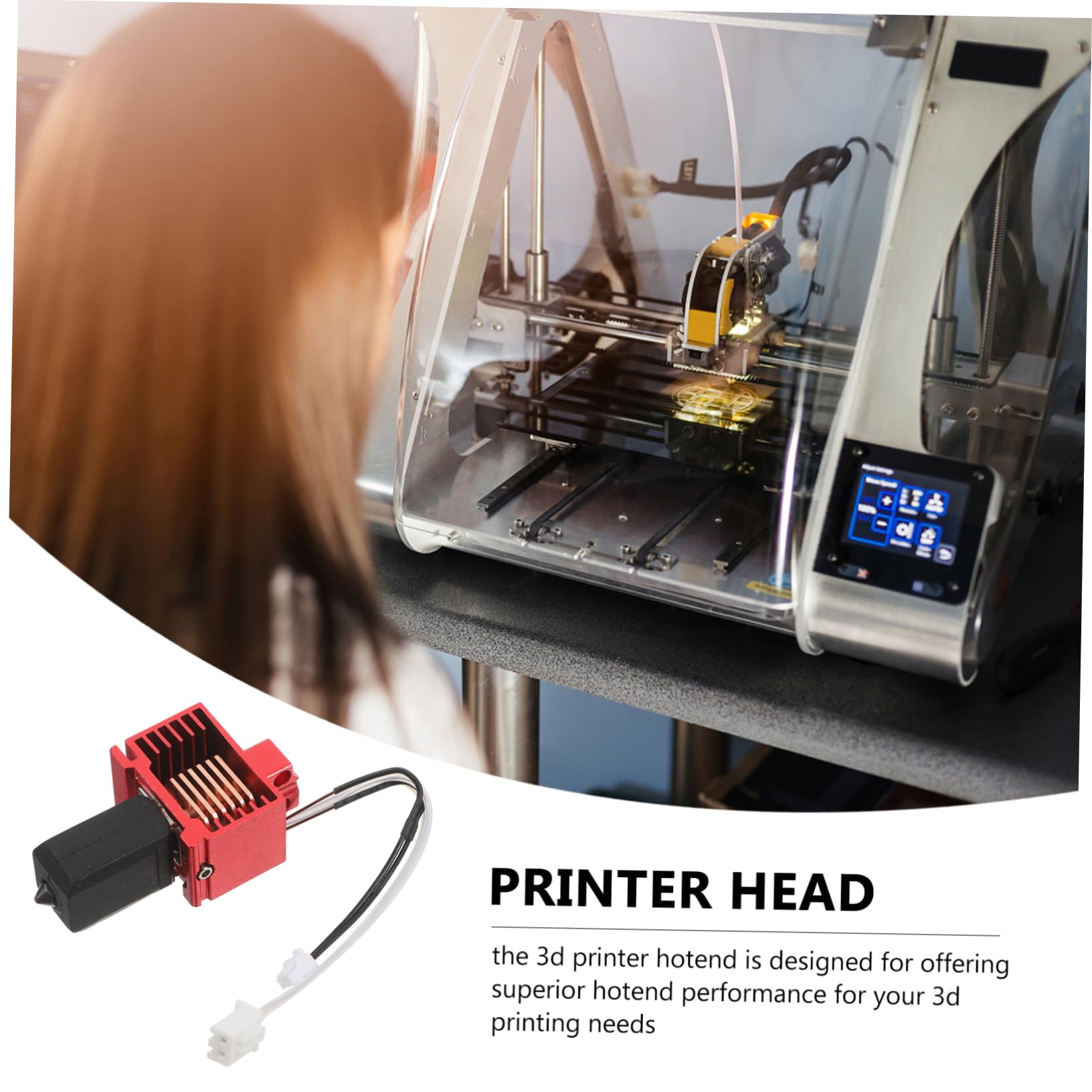 Hotend Bausatz für Labs Carbon, 1 Satz aus Aluminium und Stahl | Rot, mit Austauschbaren Gehärteten Düsen 0, 4mm und 0, 6mm, Passend für 3d-drucker