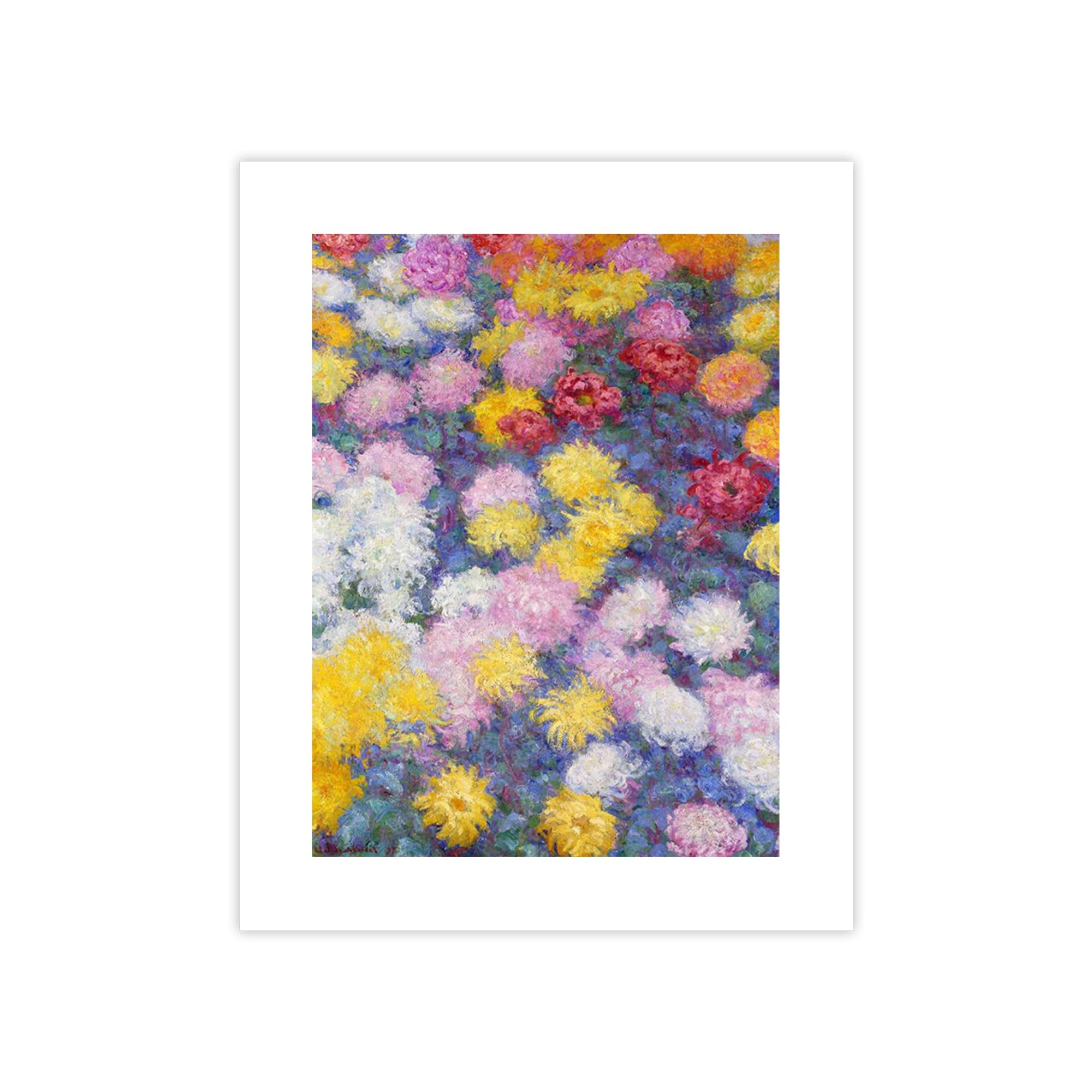 Poster Claude Monet Chrysanthemums en impression sur papier grand format 100x75 cm