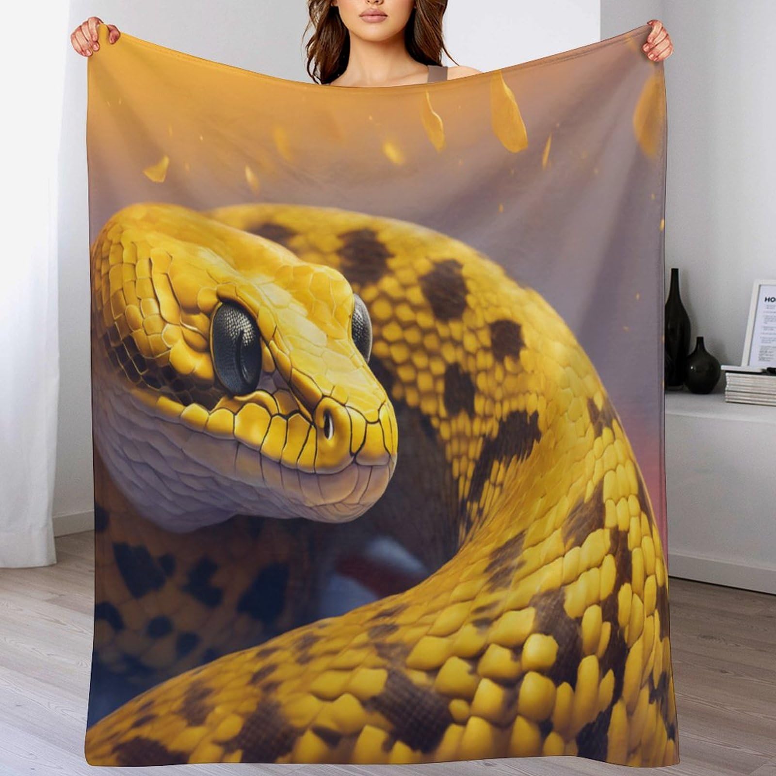 Couverture polaire serpent en flanelle pour des soirées cocooning au salon