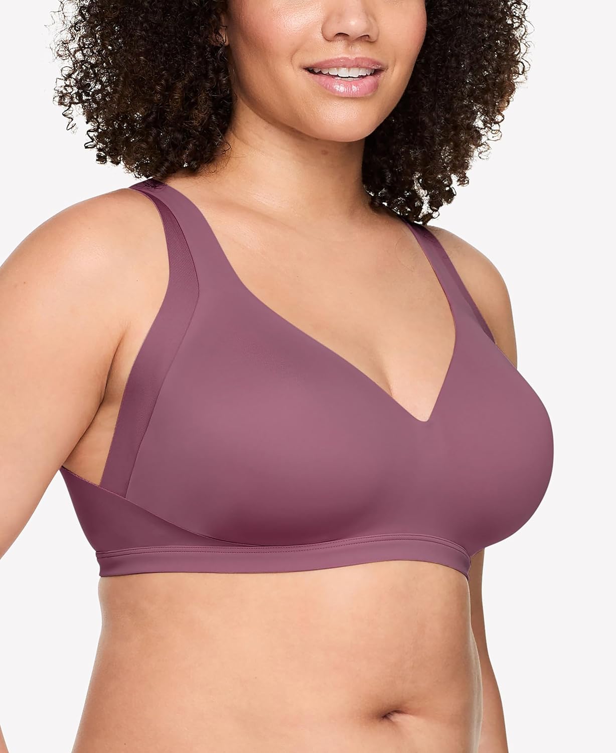 Warner's Womens No Side Effects Underarm and Back-Smoothing Comfort Wireless Lightly Lined T-Shirt Bra Ra2231a - Image 2