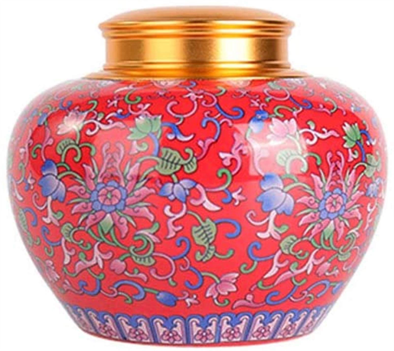 Bocal de rangement en céramique - Boîte à thé traditionnelle - Boîte à sucre pour cuisine - Bocaux de rangement en émail