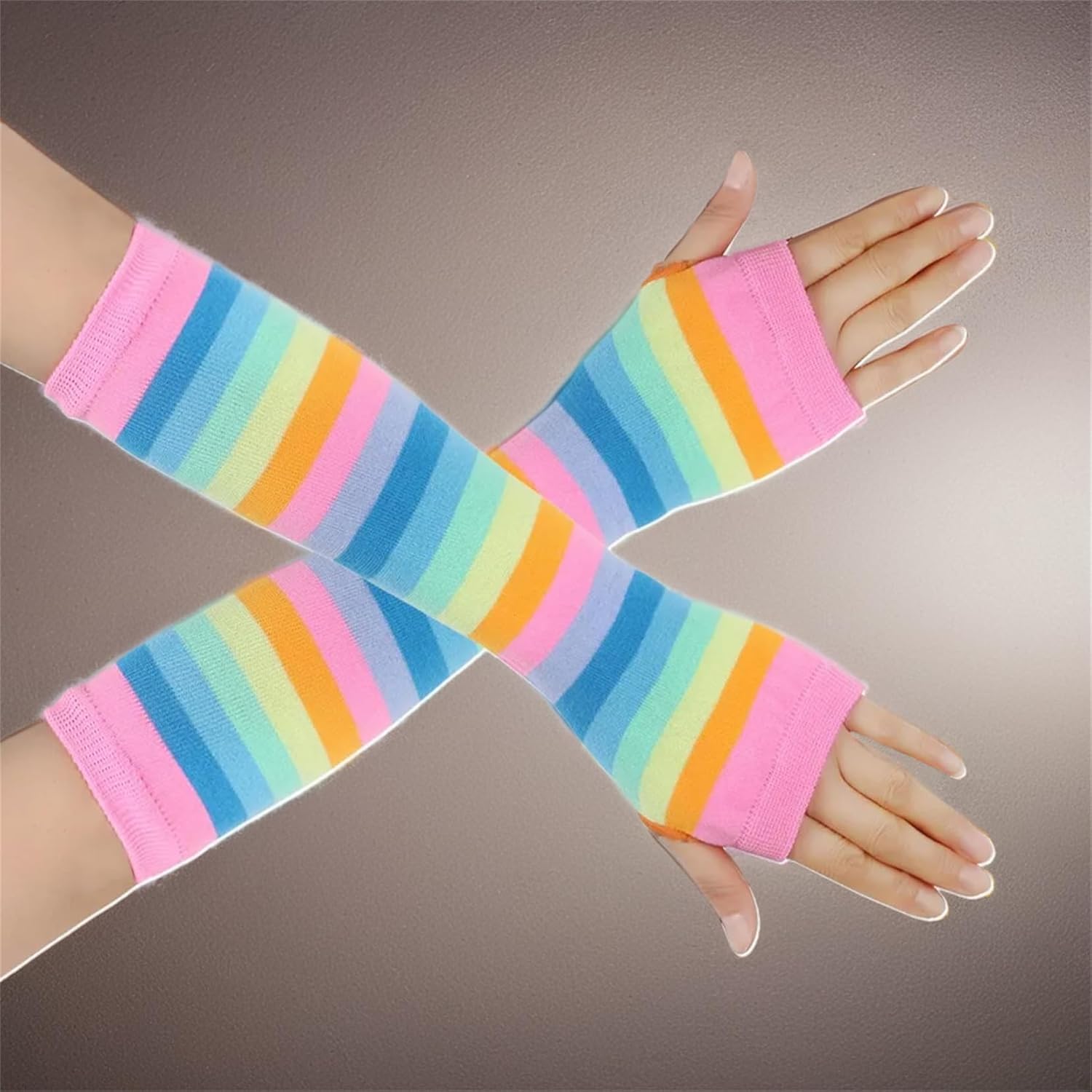Goth Arm Warmers for Women Y2k Harajuku Punk Rock Rave Gothic Grunge