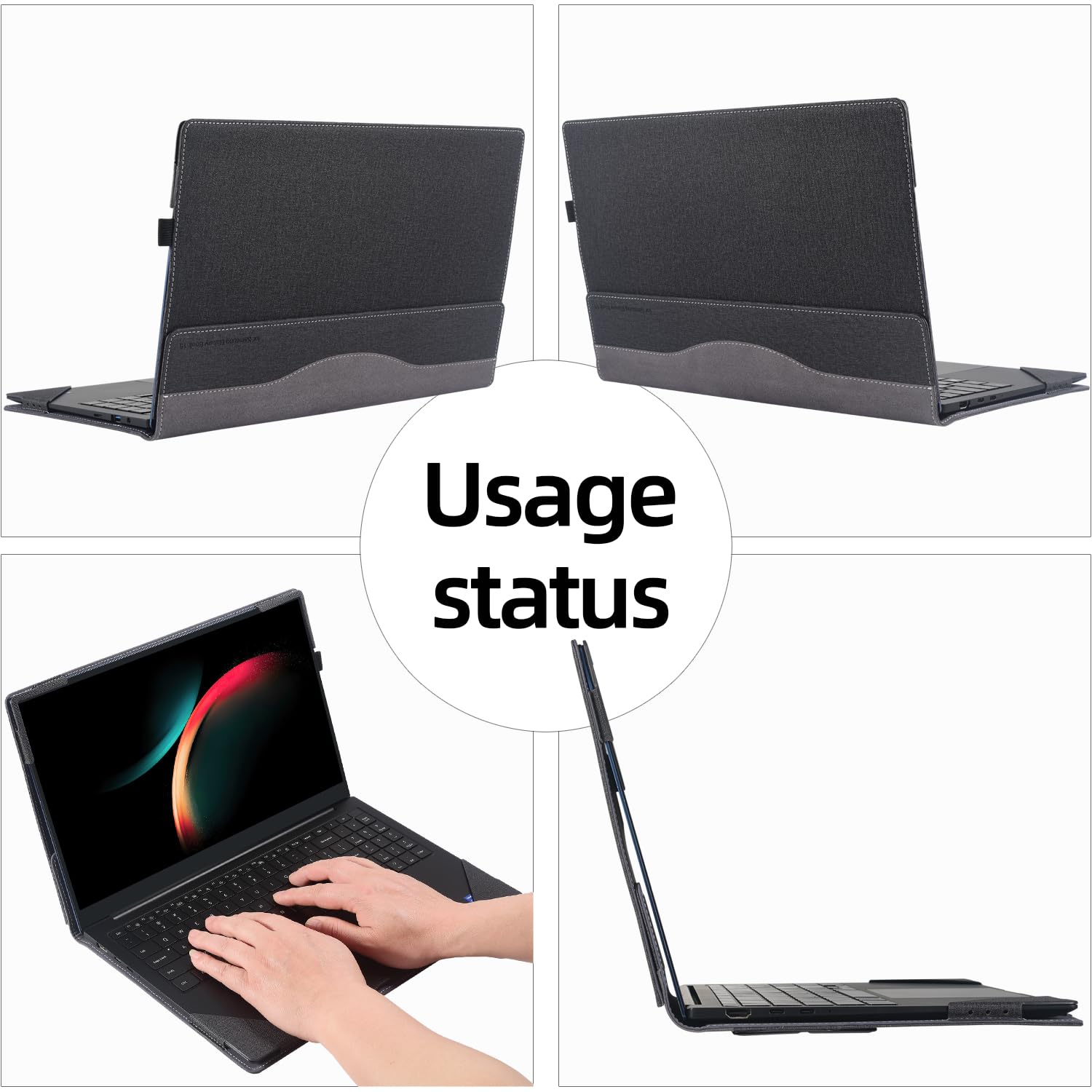Custodia protettiva per computer portatile Samsung Galaxy Book3/2 360 NP730QFG/Galaxy Book2 Pro 360 13/Galaxy Book2 Pro 13 NP930XED/NP930QED NP730QED NP730QED (nero, 13,3)
