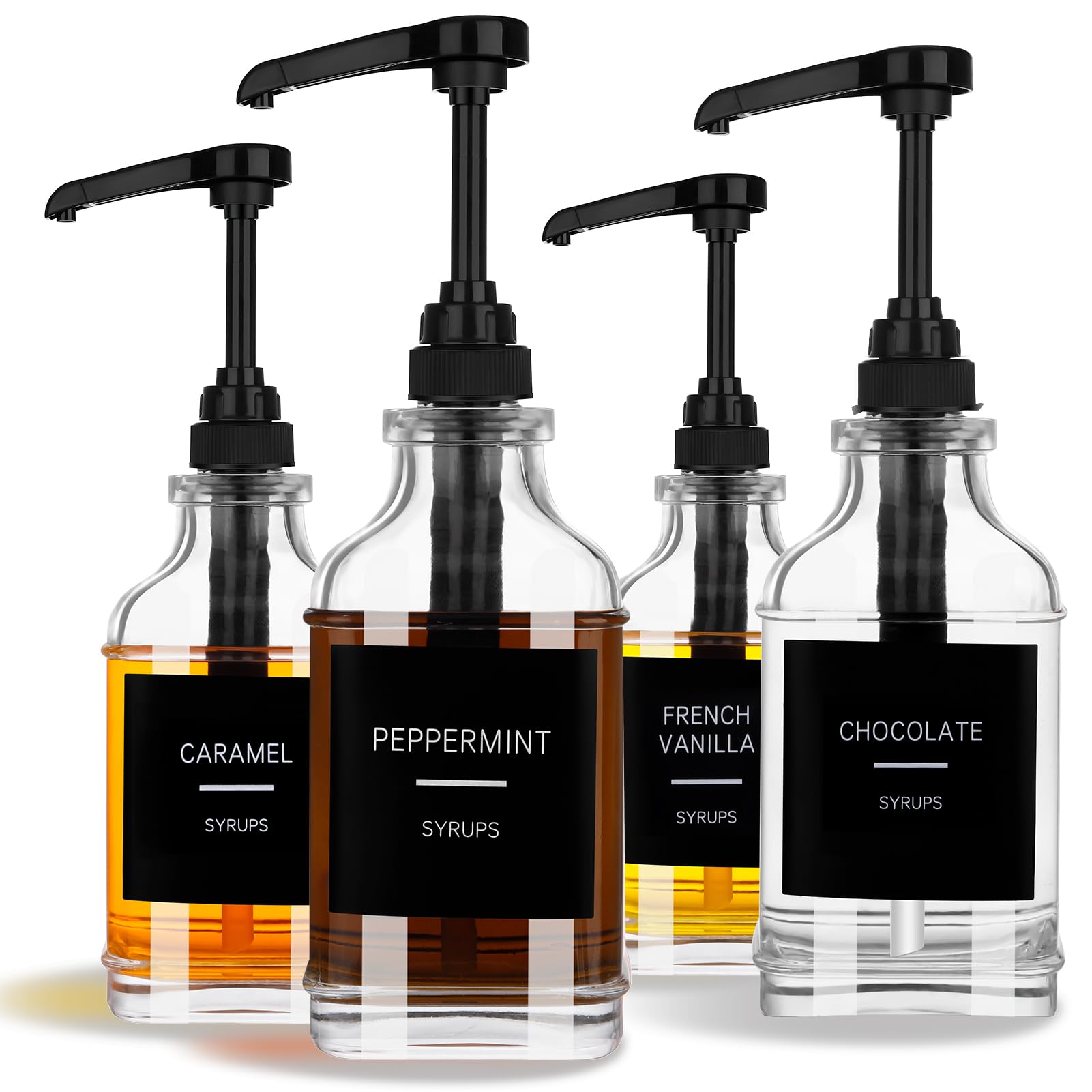 Amazon | Guiqulai コーヒーシロップディスペンサー 4個パック