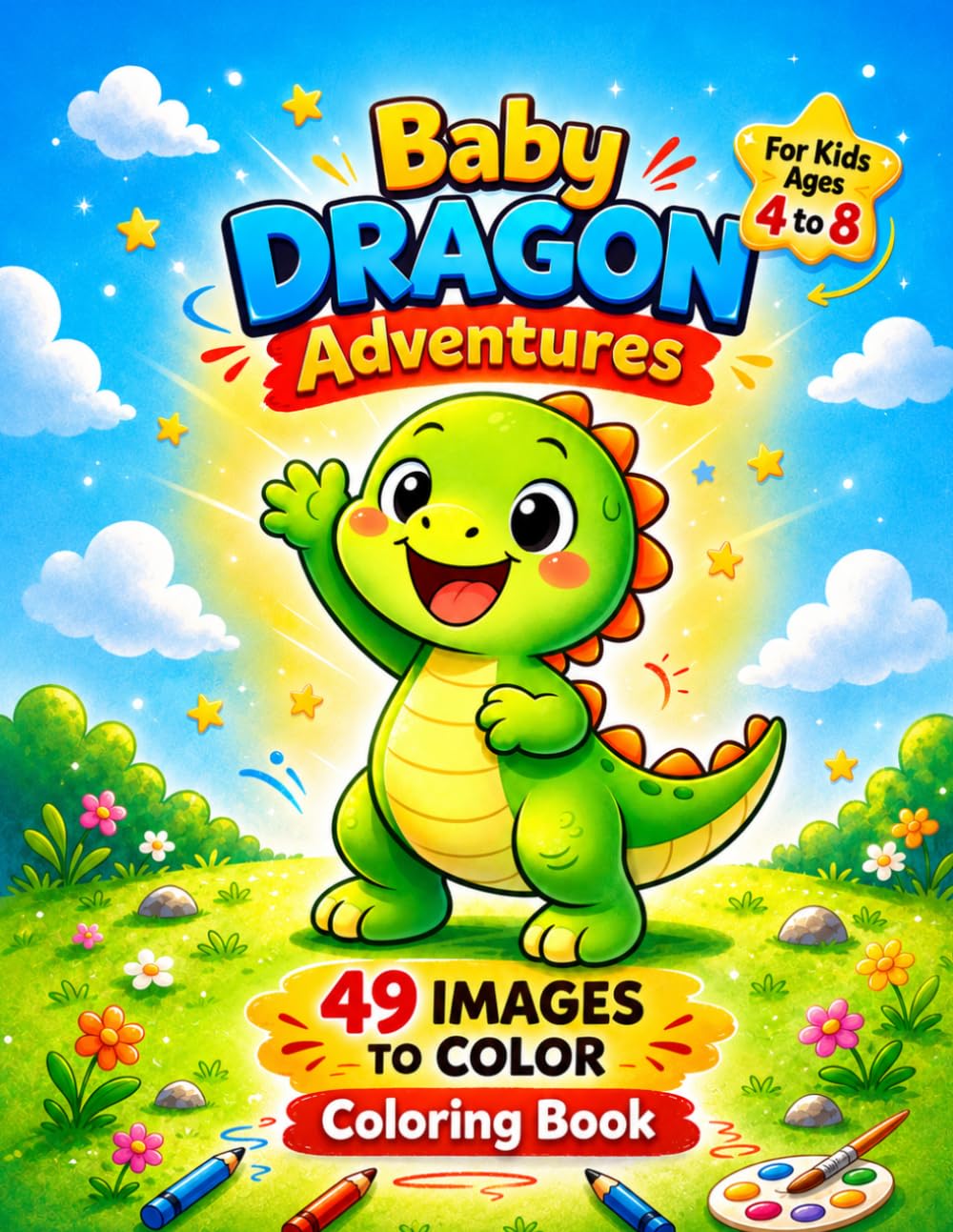 Baby Drago Adventures Coloring Book: 49 Images to Color