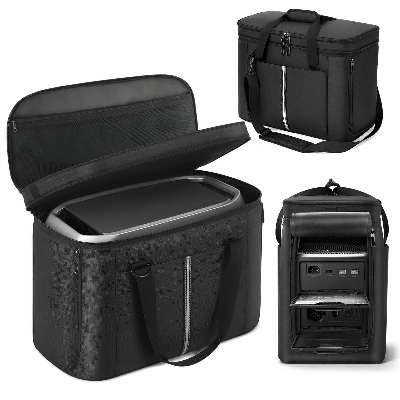 Case Fit for Ecoflow Delta 3 Max Plus/Delta 3 Max with Shoulder Strap & Handle Waterproof Power Station Carry Bag Shockproof for Outdoor Camping RV Trip Emergency Use