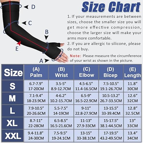 Miniatura 2 de beister Manga de compresión médica para el brazo para linfedema con guante para hombres y mujeres (individual), soporte completo de brazo de 20-30
