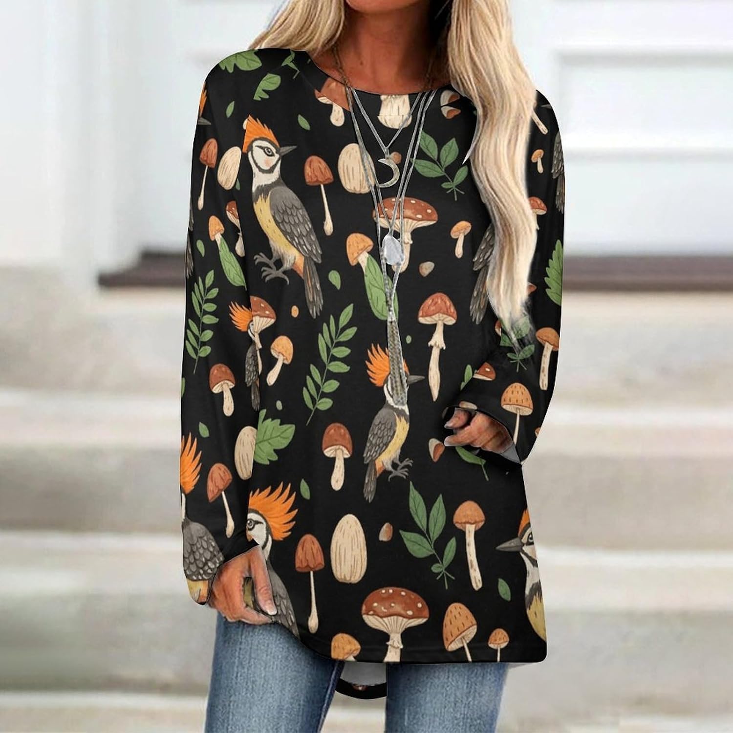 Women's Raglan Long Sleeve T-Shirt Casual Crewneck Blouse, Soft Basic Long Top