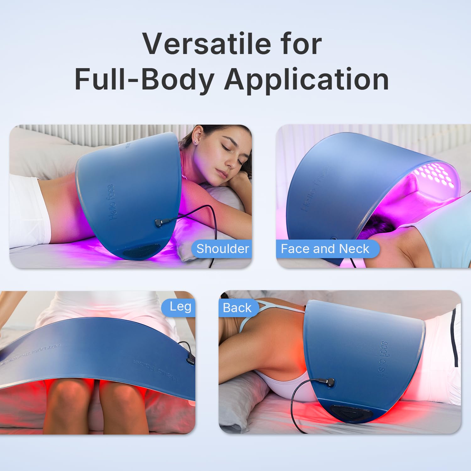 Terapia a Luce Rossa per il Viso, Approvata dalla FDA, Maschera LED con 4 Modalità, Luce Blu, Rossa e Infrarossa, Dispositivo PDT per Cura Professionale di Viso e Corpo