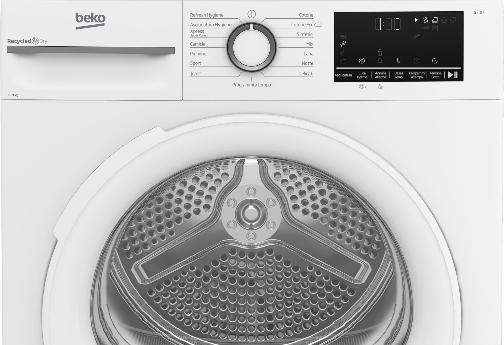 Asciugatrice Beko BMT491WI Capacità 9 Kg Motore Inverter Classe Energetica A+++