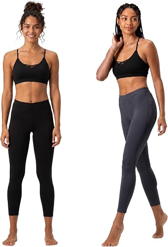 DEVOPS Womens 2 Pack Thermal Long Johns Underwear Leggings Pants