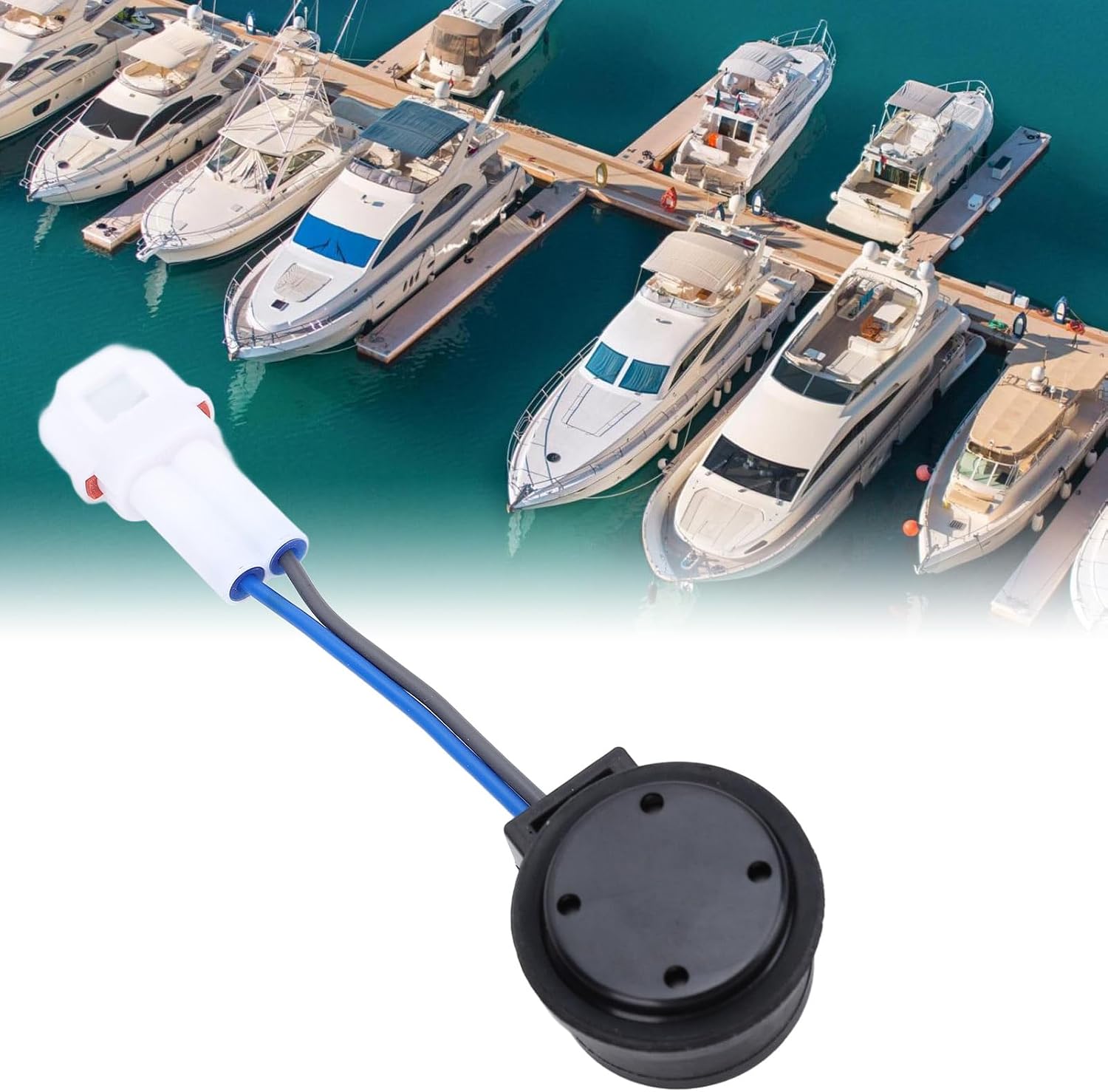 Marine Engine Warning Buzzer Alarm, High-Pitch Sound for Overheat or Low Oil Alert, Easy Installation for Outboard Motors, Boating Safety