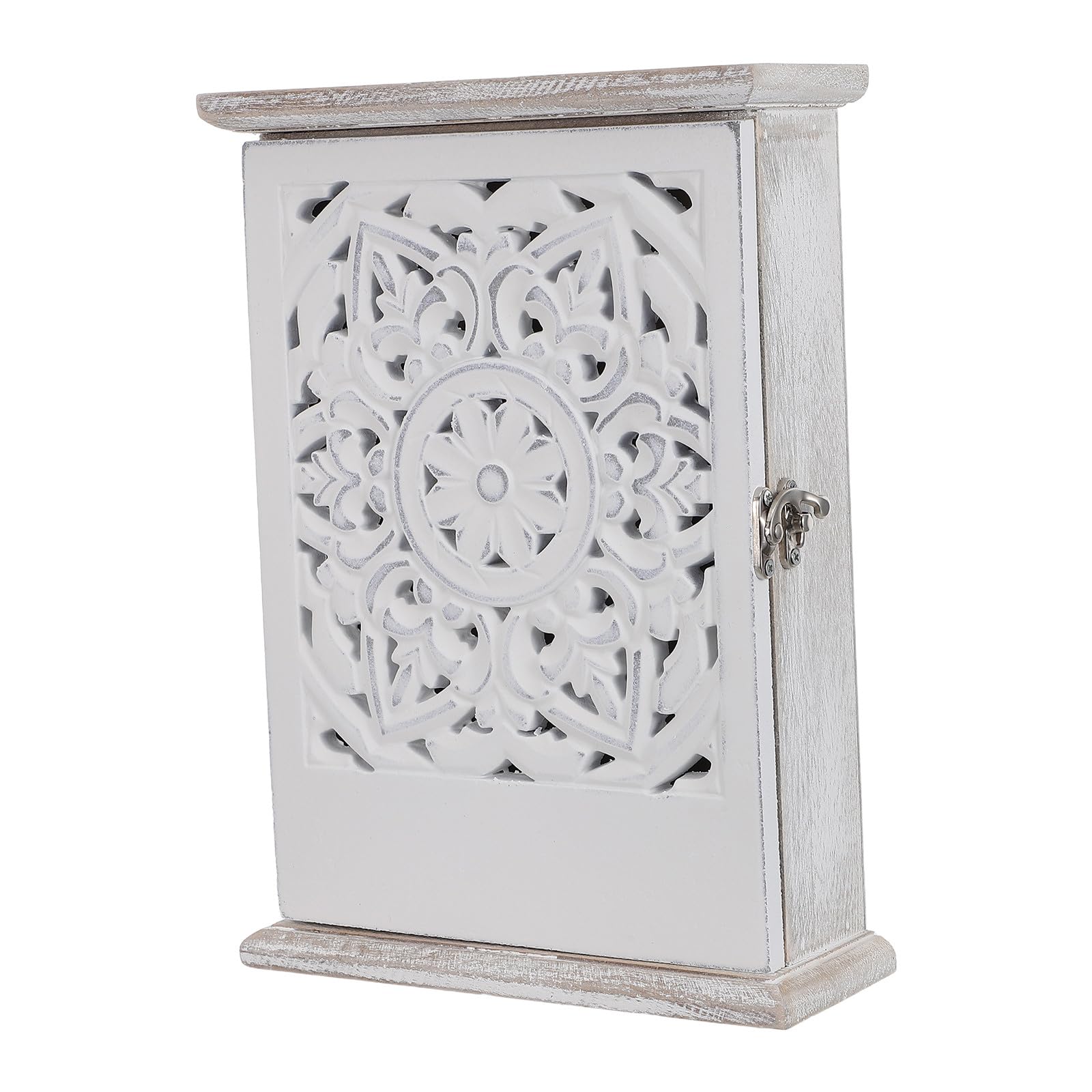Zerodeko Porte-clés mural en bois, armoire à clés, meuble décoratif rustique mural pour la maison, le bureau, l'entrée, le couloir, la chambre ou le salon