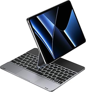 doqo iPad Pro 12.9 Case with Keyboard,12.9 inch ipad Keyboard Case for ipad pro 12.9 inch 6th-2022/5th-2021/4th-2020/3rd -2018 Generation, Multi-Trackpad,Al Alloy,Magnetic,360° Rotatable,Slim