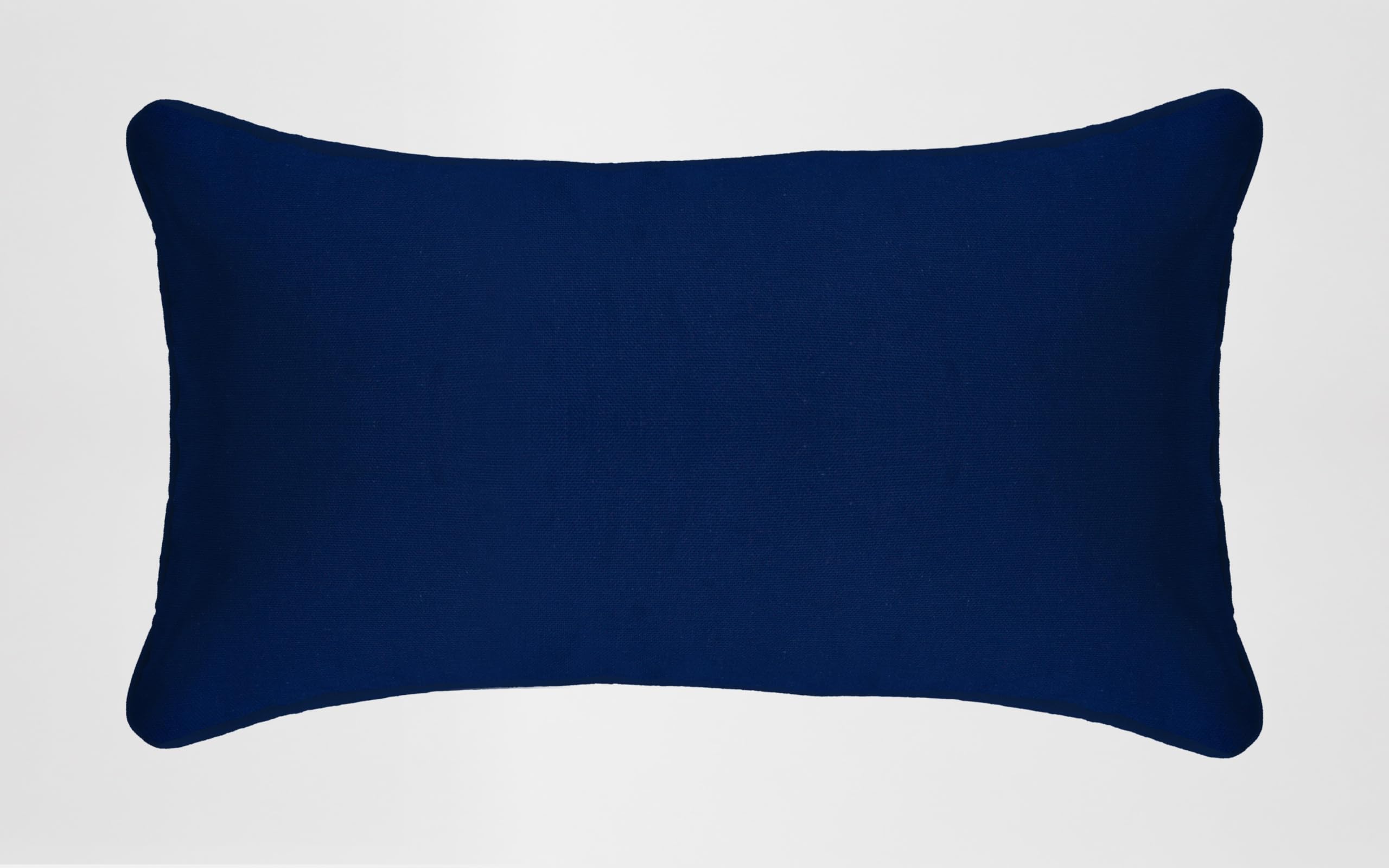 Rectangular/Oblong Hollowfiber Cushion Pads Inner Inserts with Cushion Covers Beautifully Made Pipped Edge Zipped Entry Available (12x18”,12x20”,14x18”,14x20”,16x24”) ((16x24'') Approx., Navy Blue)