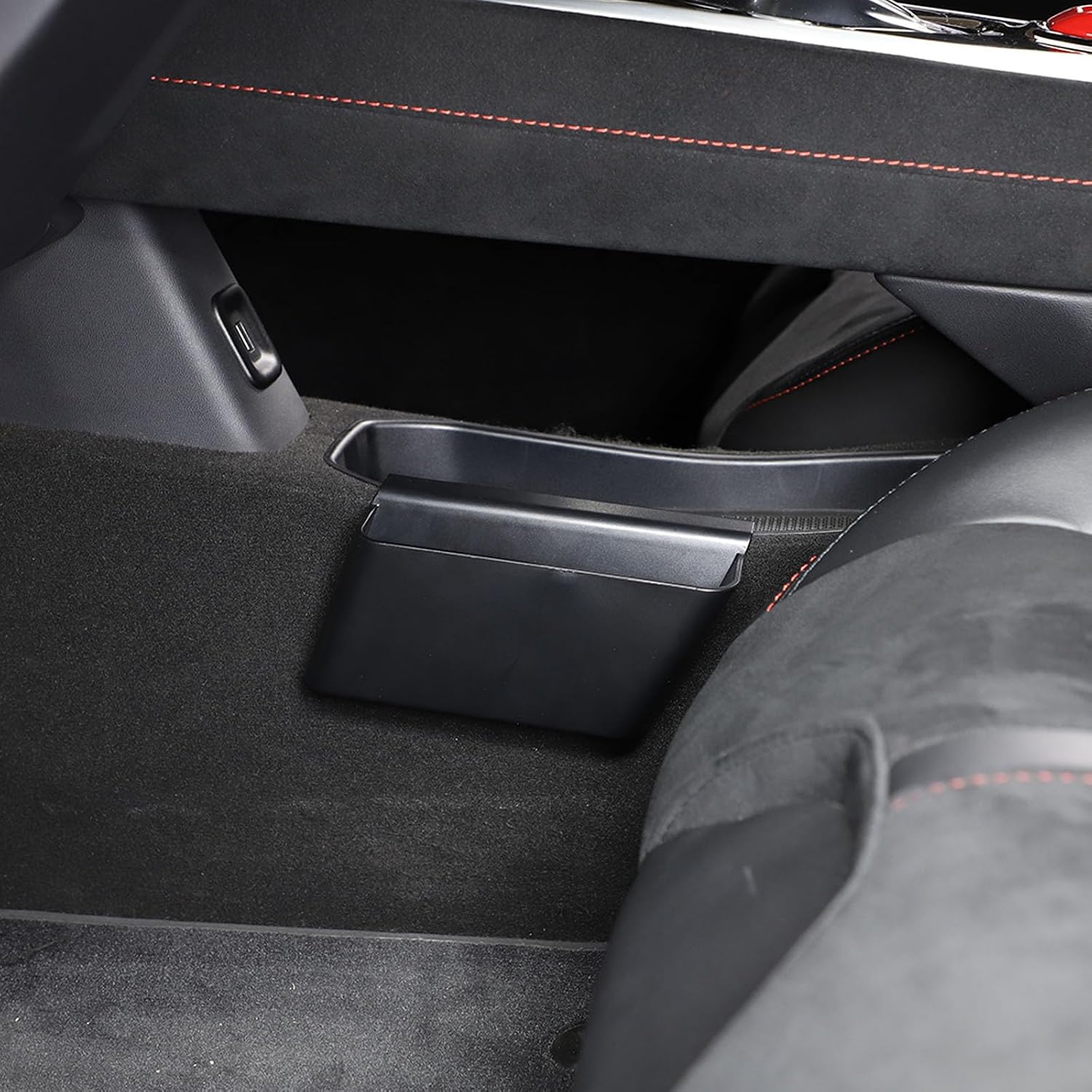 Car Seat Gap Organizer Compatible with Lotus Emira V6 2022-2024, ABS Lower Center Console Organizer Tray,Gear Lever Panel Side Hanging Storage Box Interior Accessories (Right)