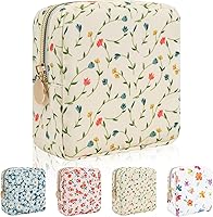 Vista 45 de Iqimott Bolsa Grande de Maquillaje de Nylon, Estuche de Viaje Preppy, Bolsa Grande de Cosméticos de Nylon, Organizador de Maquillaje, Bolsa de Rosa