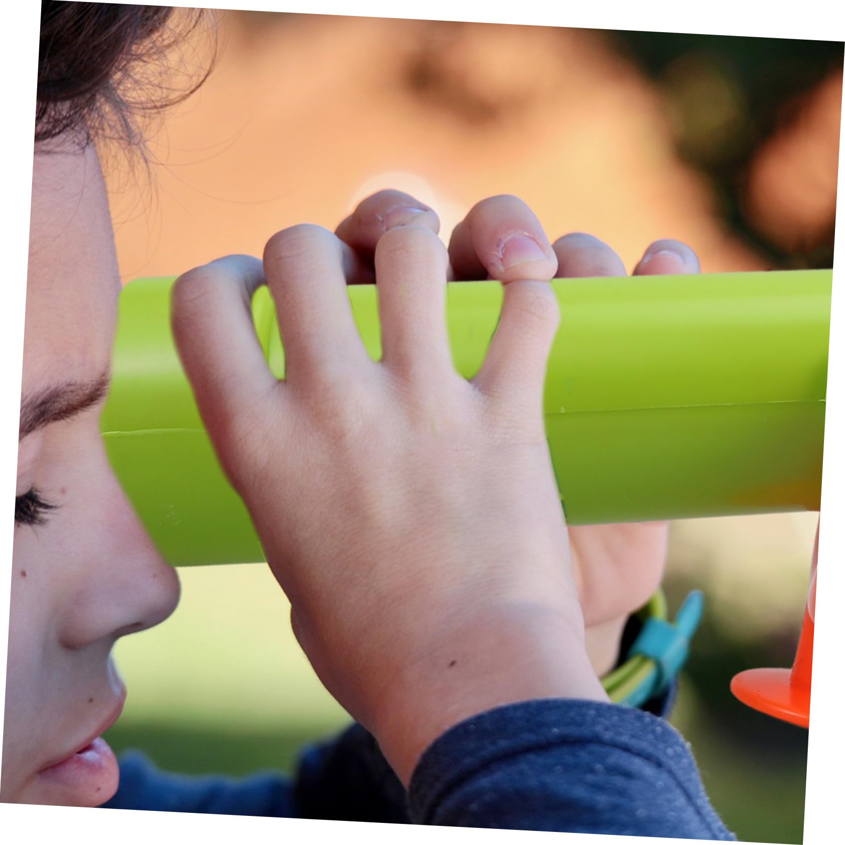 Telescopio Pirata de Juguete para Niños, Telescopio Monocular Pequeño Verde, Accesorio para Columpios, Resistente y Portátil, Adecuado para Juegos al Aire Libre y Aprendizaje Educativo