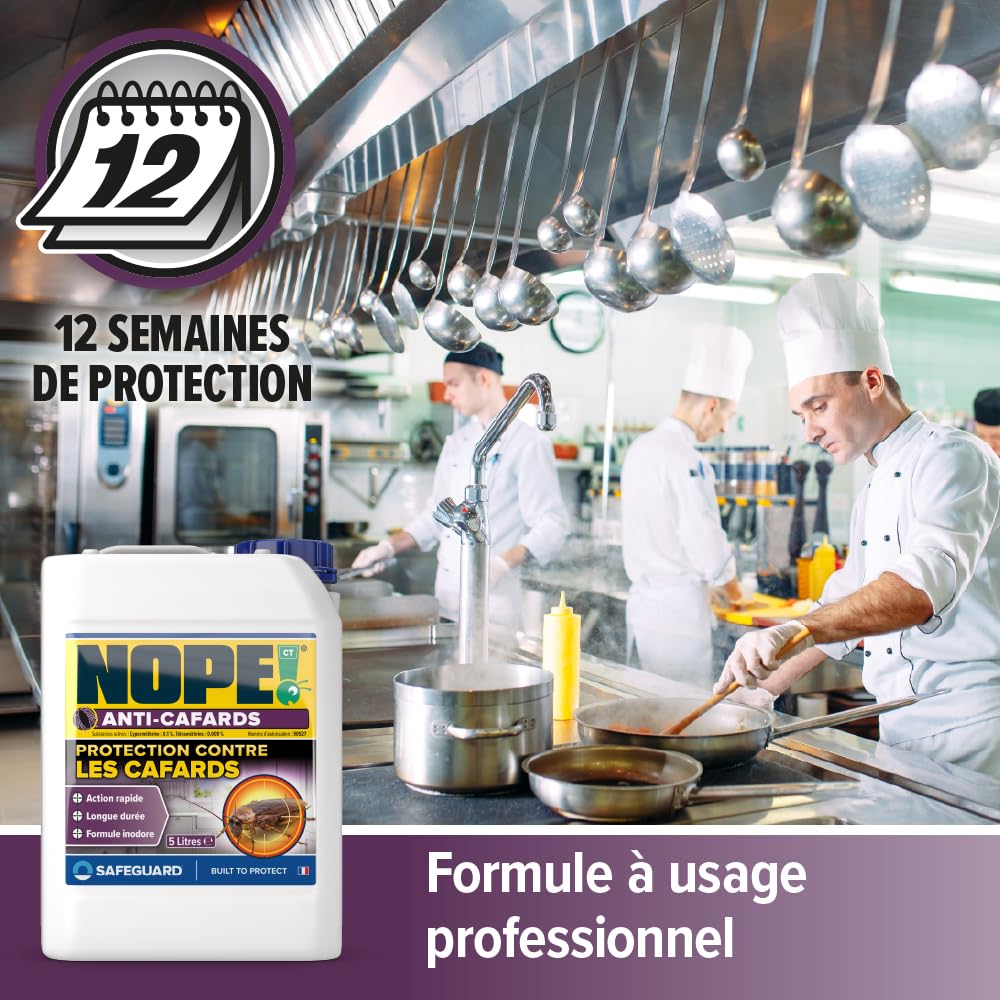 NOPE! CT Spray Anti-Cafards 5l – Insecticide Puissant Sans Odeur – Action Rapide & Longue Durée – Anti-Blattes Intérieur