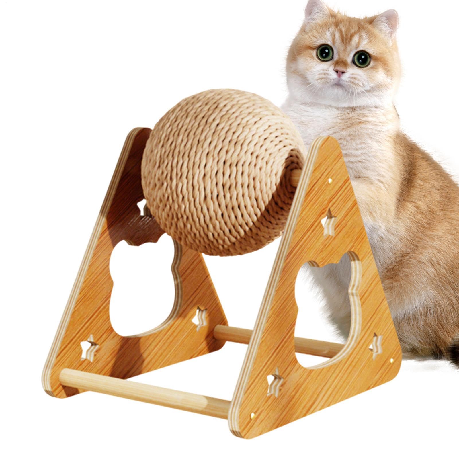 Roue d'exercice pour limer les ongles du chat : le jouet en sisal parfait pour la vie en appartement