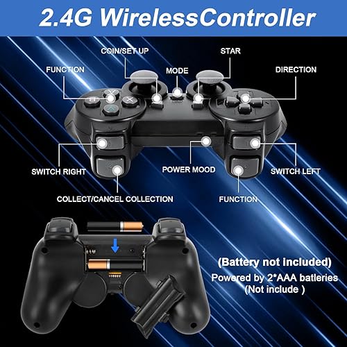 Miniatura 4 de Qonmpcvu Consola de juegos retro inalámbrica, consola de juegos retro, palo de juego retro, consola de videojuegos retro con más de 20000 bytes de